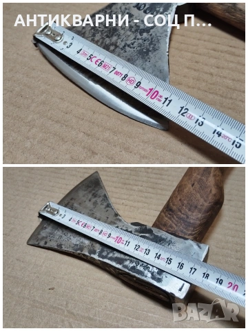 Стара Кована Брадва Топор / 1,2 кг. / НОМЕР 1691., снимка 8 - Антикварни и старинни предмети - 54046725
