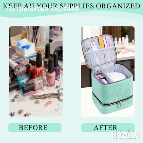 Чанта за маникюр и гел лакове с капацитет 30 бутилки 4770, снимка 4 - Други - 53235830