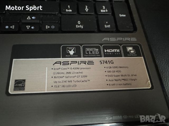 Лаптоп Acer Aspire 5741 На Части i5 , снимка 3 - Части за лаптопи - 46598242