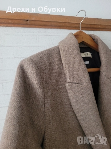 Бежово палто MANGO , снимка 2 - Палта, манта - 52062068