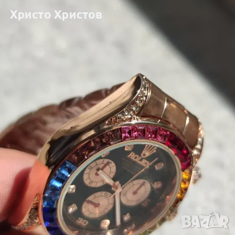 Дамски луксозен часовник Rolex Daytona Rainbow 🌈, снимка 4 - Дамски - 47008410