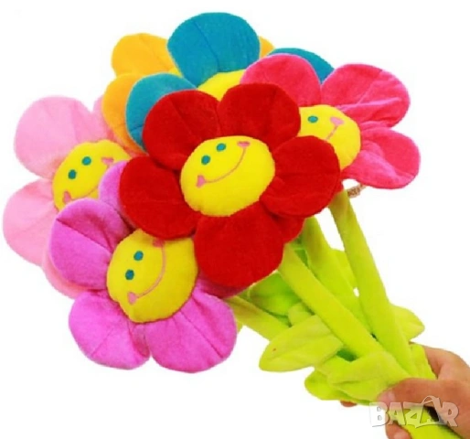 Плюшено цвете 30 см – усмихнат подарък за настроение, снимка 2 - Плюшени играчки - 54100821