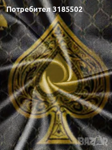 Мъжка тениска с графичен принт с акцент Асо пика, снимка 9 - Тениски - 51194245