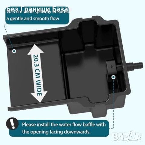 Нов Градински водопад за езеро 20 см преливник UV устойчив лесен монтаж, снимка 3 - Градински мебели, декорация  - 54054338