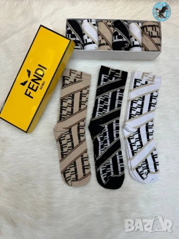 чорапи в кутия nike hermes karl lagerfeld fendi lacoste , снимка 15 - Дамски чорапи - 50746627