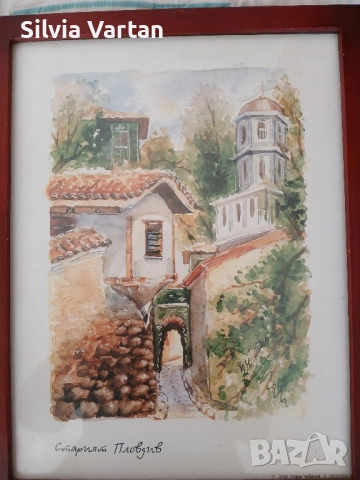 Картината репродукция СТАРИЯ ПЛОВДИВ, снимка 3 - Картини - 52435094