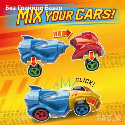Нова Колекция коли T-Racers Mix ´N Race, 3 броя, за състезание деца играчки, снимка 4 - Други - 45334071