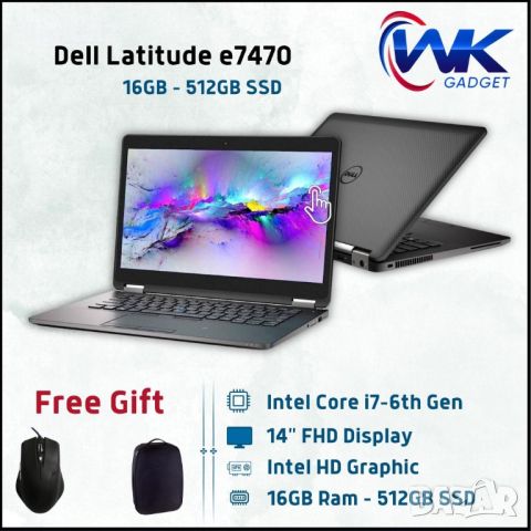 Лаптоп Dell Latitude E7480 14" Intel Core i5-7200U 16GB DDR4 NvMe SSD 2г.Гаранция, снимка 5 - Лаптопи за работа - 45524756