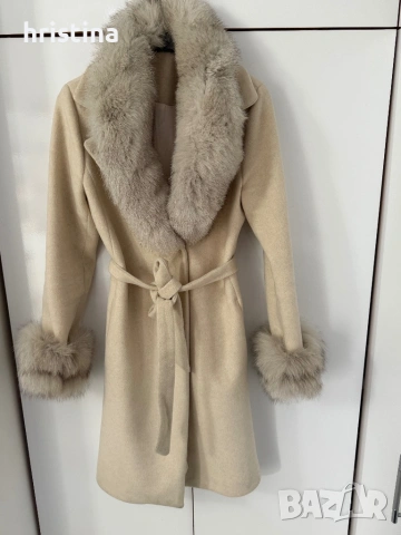 Палто с естествен косъм