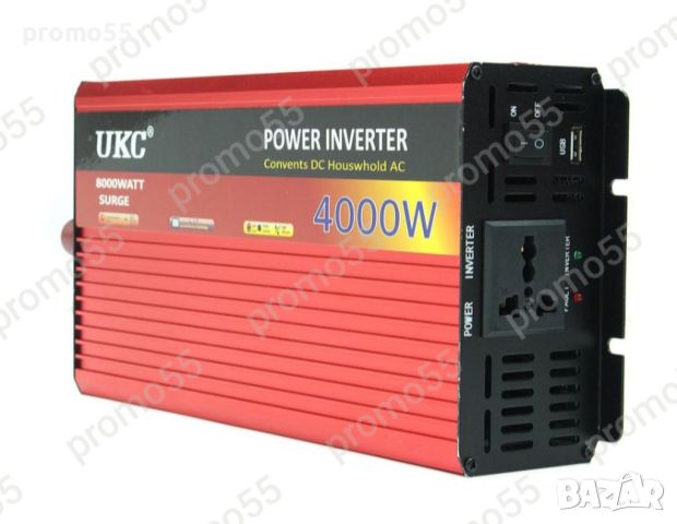 Мощен Инвертор 12V 220V 4000W, снимка 3 - Аксесоари и консумативи - 45439681