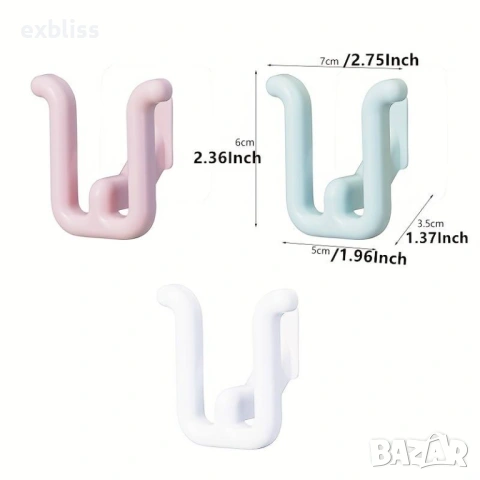 Самозалепваща се закачалка за чехли или обувки 2 бр., снимка 4 - Други - 53356455