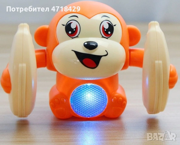 Бебешка играчка търкаляща се маймунка, дистанционно управление чрез пляскане, снимка 4 - Музикални играчки - 53249730