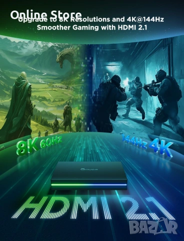 Govee HDMI 2.1 Sync Box Kit 2 AI – Sync Box с LED ленти, 8K/60Hz, 4K/144Hz, снимка 2 - Друга електроника - 54169935
