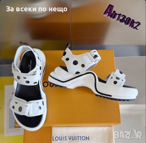 Дамски сандали Louis Vuitton - 2 налични цвята Код D315, снимка 3 - Сандали - 46518848