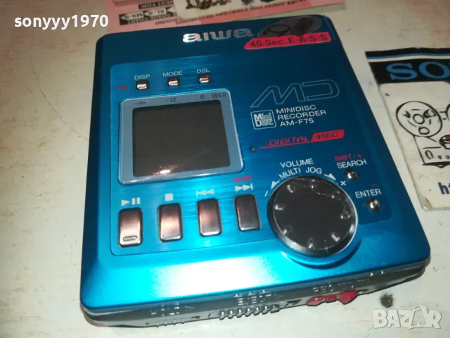 AIWA AM-F75 MINIDISC-MADE IN JAPAN 0510241848, снимка 7 - Ресийвъри, усилватели, смесителни пултове - 47474366