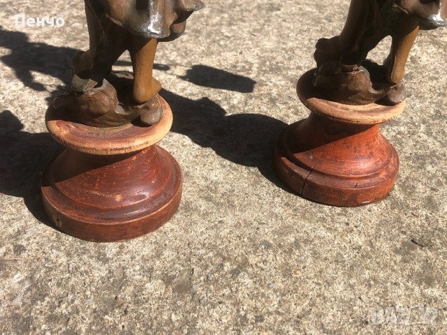 чифт старинни метални фигури, снимка 5 - Антикварни и старинни предмети - 49729809