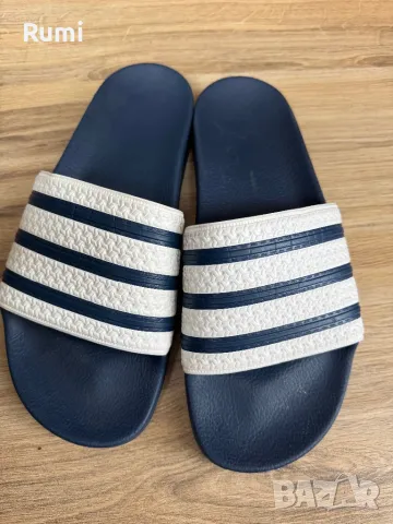 Оригинални тъмно сини чехли adidas Adilette ! 43 н, снимка 4 - Мъжки чехли - 49512116