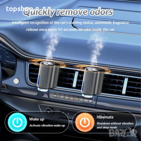  Чисто нов запечатан в целофан арома дифузер за кола, 2025г. умен регулируем арома дифузер с 3 аро.., снимка 6 - Аксесоари и консумативи - 51918143