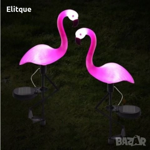 Декоративна соларна лампа във формата на фламинго - 3бр в комплект, снимка 9 - Други - 52855141