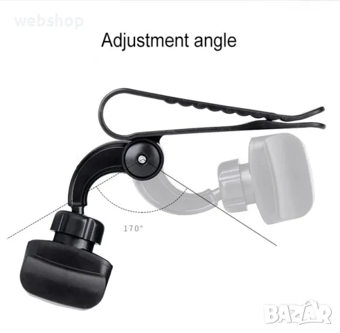 Универсална стойка за телефон с щипка, Подходяща за сенник на кола, снимка 7 - Аксесоари и консумативи - 49887057