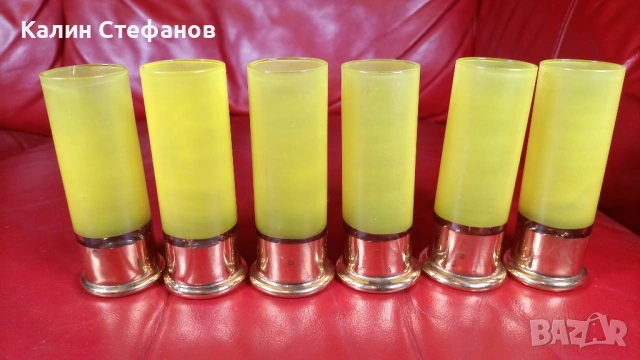 Ракиени чашки за ловци под формата на гилза от едно време, снимка 3 - Антикварни и старинни предмети - 54070983