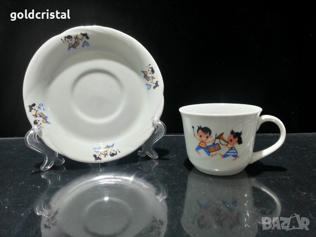 български порцелан детски комплект , снимка 5 - Антикварни и старинни предмети - 50499908