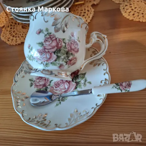 Нов луксозен сервиз за чай или кафе-21 бр, снимка 7 - Сервизи - 49476299