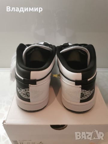 Jordan 1 Low Black/White Мъжки Обувки 40 и 45 EUR+ Кутия, снимка 4 - Маратонки - 46453933