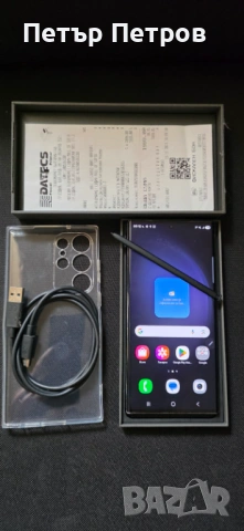 Samsung Galaxy S23 Ultra 256GB Black ПЪЛЕН КОМПЛЕКТ!-Като НОВ! С изтекла гаранция!-430 ЕВРО!, снимка 2 - Samsung - 53983753