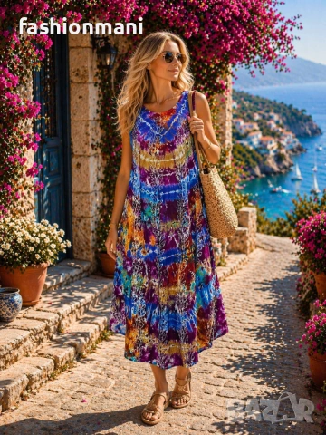 Индийски рокли 18 цвята – код 1397, снимка 16 - Рокли - 49665143