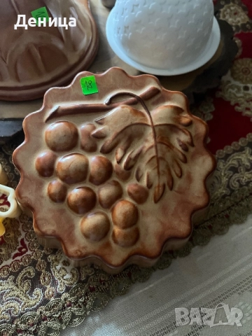 Форми за кекс и свещник Керамични форми с прекрасен земен цвят и дупка за закачане  , снимка 7 - Форми - 52881006