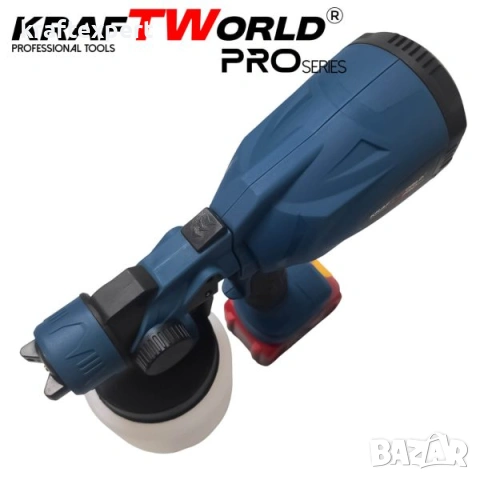 Акумулаторен пистолет за боядисване KraftWorld 21V 800 мл, снимка 5 - Други инструменти - 53746986