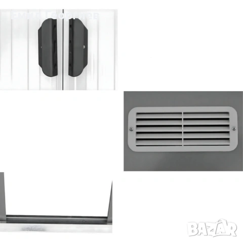 Метална градинска къща за инструменти с вентилация и заключване, снимка 13 - Градински мебели, декорация  - 53133478