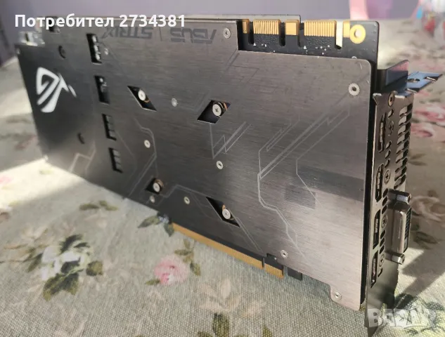 Видео карта Asus Rog Strix 1070 Ti 8GB, снимка 5 - Видеокарти - 48623891