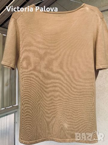 Копринена блуза тип тениска G.C. FONTANA MODA ITALIANA , снимка 4 - Корсети, бюстиета, топове - 45130541