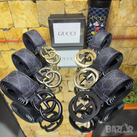 колани Gucci Leather Belt от естествена кожа в кутия , снимка 8 - Колани - 51677732