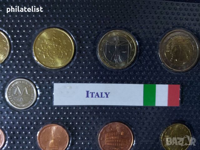 Италия 2002 - Евро сет - комплектна серия от 1 цент до 2 евро + медал, снимка 3 - Нумизматика и бонистика - 46336634