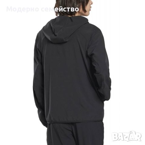 Мъжко спортно яке reebok dynamax woven windbreaker black, снимка 2 - Якета - 46760654