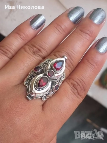 Винтидж пръстени с тюркоаз, опал, марказит, кристали, снимка 14 - Пръстени - 31857766