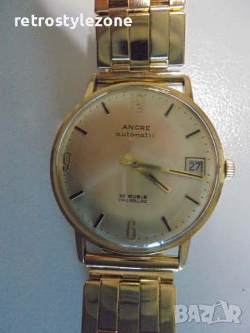 № 8374 Стар часовник ANCRE – Automatic, позлатен, 25 Rubis Incabloc  