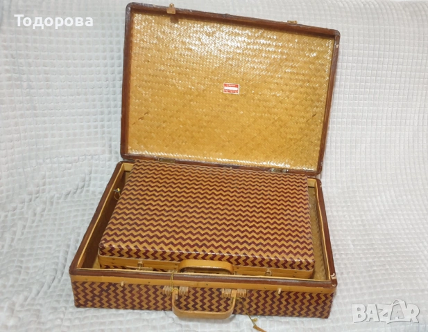 Чифт екзотични плетени куфари, снимка 9 - Антикварни и старинни предмети - 53210176