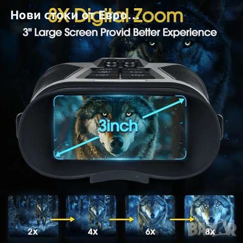 4К бинокъл за нощно виждане за възрастни с 3" HD екран, снимка 4 - Друга електроника - 52518257