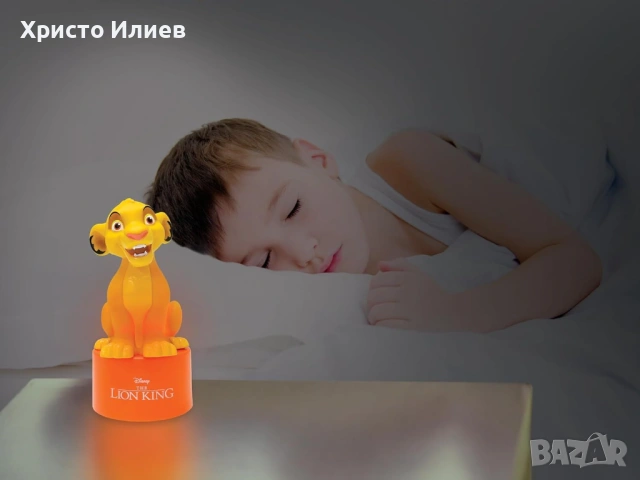 Лампа с говорител Цар Лъв тонколонка Lexibook Disney The Lion King Simba, снимка 4 - Настолни лампи - 53816219