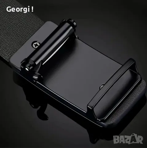 Официални Мъжки колани с 3ри модела автоматична катарама / Черна естествена кожа!!, снимка 7 - Колани - 49756764