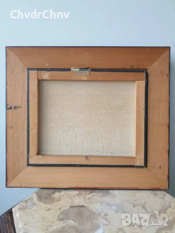 38x33см/2бр стари картини масло върху платно/пейзажи/картина в дървена рамка, снимка 10 - Картини - 49028098