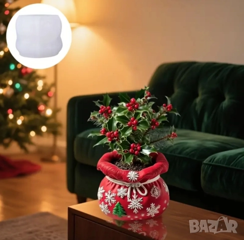 Молд кашпа коледен чувал , снимка 4 - Форми - 51500604