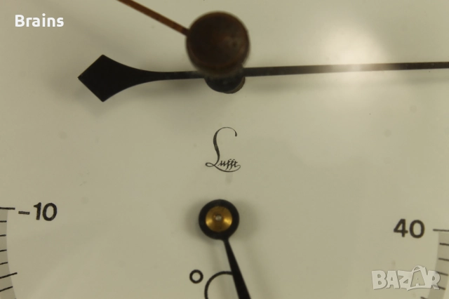 1960's SUFFT Стар Немски Стенен Барометър И Термометър, снимка 3 - Антикварни и старинни предмети - 52791079