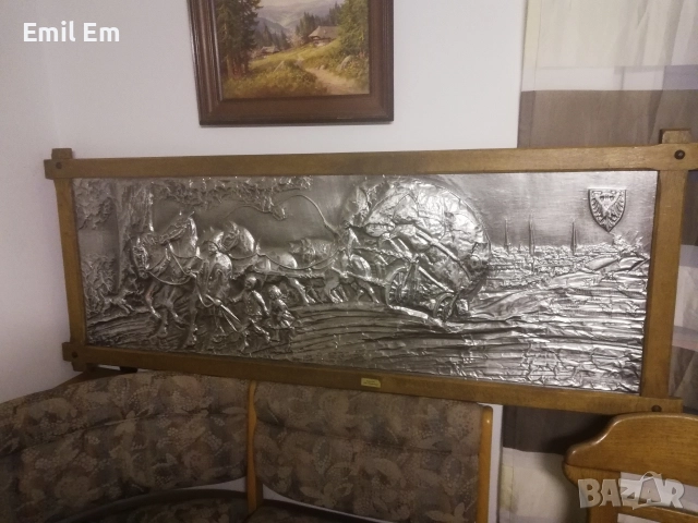 Картина от метал и дърво ръчна изработка , снимка 5 - Антикварни и старинни предмети - 52893065