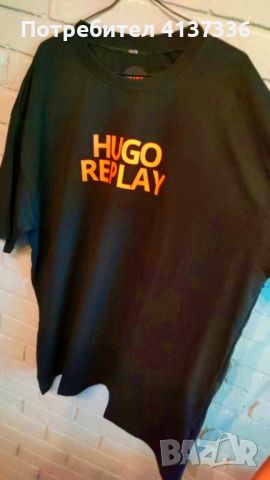 Hugo Boss мъжка елегантна тениска , черна тениска hugo, снимка 5 - Тениски - 46365562