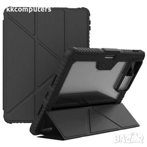 NILLKIN Bumper Leather Case Pro калъф за Xiaomi Pad 7 Pro / Pad 7 със слайд капак за камера и Origam